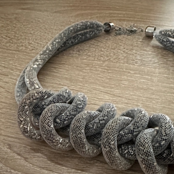 Statement Silver Chain Necklace - Adjustable - Picture 6 of 10